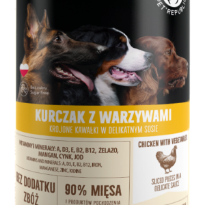 PetRepublic Kurczak Z Warzywami Krojone Kawałki W Delikatnym Sosie 1250g