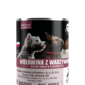 PetRepublic Wołowina Z Warzywami Krojone Kawałki W Delikatnym Sosie 400g