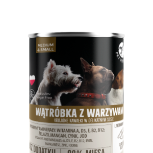 PetRepublic Wątróbka Z Warzywami Krojone Kawałki W Delikatnym Sosie 400g