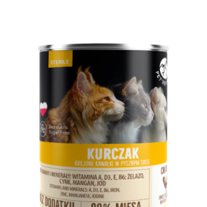 PetRepublic Kurczak Krojone Kawałki W Delikatnym Sosie Dla Kotów Sterylizowanych 400g