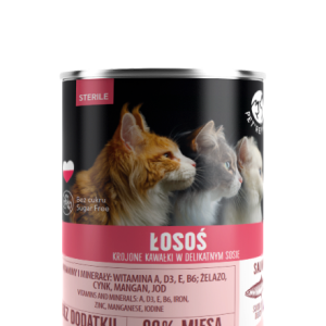 PetRepublic Łosoś Krojone Kawałki W Delikatnym Sosie Dla Kotów Sterylizowanych 400g