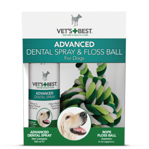 VET'S BEST Advanced Dental Spray 120ml + Sznurkowa Piłka 6cm