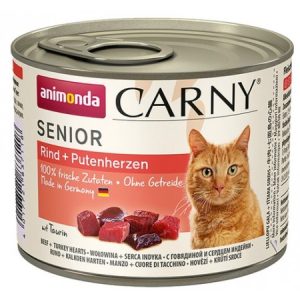 Animonda Cat Carny Senior Wołowina I Serca Indyka 200g