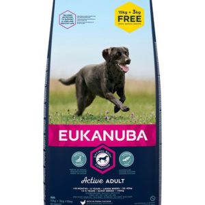 Eukanuba Adult Large Breed Chicken 18kg (15+3kg GRATIS)