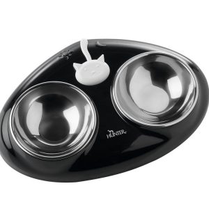 Hunter Miska dla kota podwójna Moulins 150 ml czarna