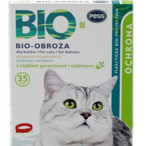 PESS Obroża biologiczna z olejkiem geraniowym 35cm