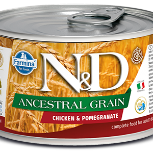 Farmina N&D Ancestral Grain Canine Chicken& Pomegranate Adult Mini 140g