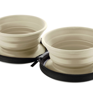 HUNTER miski silikonowe w etui List beżowe 2x750ml