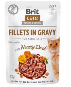 Brit Care Cat  Pouches Fillets In Gravy With Hearty Duck 85g