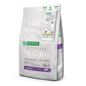 Nature’s Protection Superior Care Grain Free White Dog Junior All Breeds 1,5kg + Dental Snack White Dogs 50g