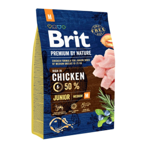 Brit Premium By Nature Junior M Z Kurczakiem 3kg