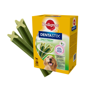 PEDIGREE® DentaStix™ Daily Fresh – karma uzupełniająca o smaku kurczaka, dla psów dużych ras– 4x270g