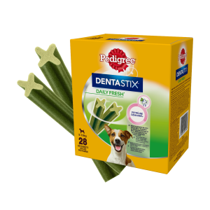 PEDIGREE® DentaStix™ Daily Fresh – karma uzupełniająca o smaku kurczaka, dla psów małych ras– 4x110g