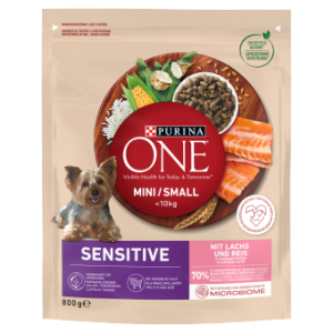 PURINA ONE Mini Delicate Łosoś, ryż - sucha karma dla psa - 800 g