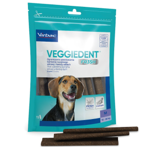 Virbac Veggiedent Fresh Gryzak M (10-30kg) 15sztuk