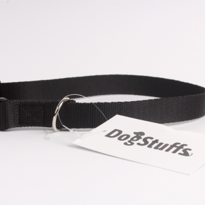 DogStuffs Obroża z plastikową klamrą 25mm/34-60cm czarna