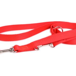 DogStuffs Smycz Regulowana – Czerwona 15mm/220cm