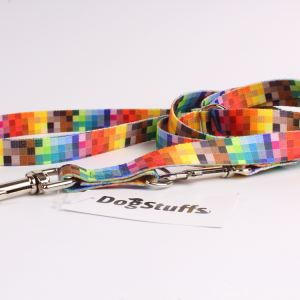DogStuffs Smycz Regulowana – Piksele 25mm/220cm