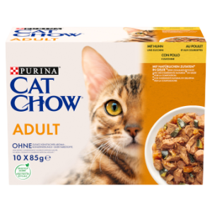 PURINA Cat Chow Adult Kurczak i cukinia Multipack 10x85g