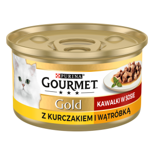 Purina Gourmet Gold kurczak/ wątróbka w sosie 85g