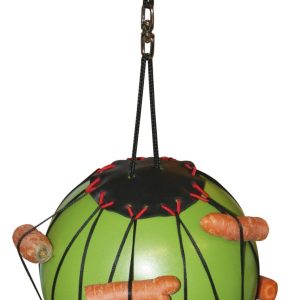 KERBL Piłka Zawieszana Dla Konia Ze Sznurkami Na Smakołyki Zielona