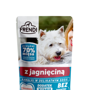 Frendi-  Kawałki w delikatnym sosie z jagnięciną 100g.