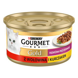 Purina Gourmet Gold z wołowiną i kurczakiem w sosie 85g