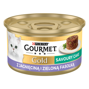 Purina Gourmet Gold Savoury Cake z jagnięciną i zieloną fasolką 85g