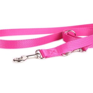 DogStuffs Smycz Regulowana – Różowa 20mm/220cm