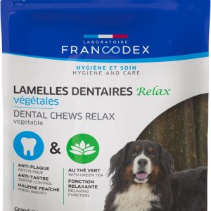 FRANCODEX Paski do gryzienia RELAX duże usuwające kamień i brzydki zapach z pyska 502,5 g/15 pasków