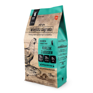 Wiejska Zagroda Kurczak Z Łososiem Dla Kociąt 1,6kg