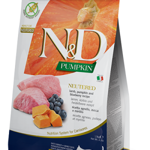 Farmina N&D Pumpkin Feline Lamb & Blueberry Neutered Adult 300g