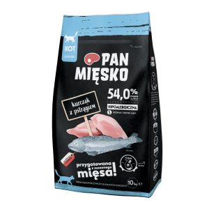 PAN MIĘSKO Kurczak Z Pstrągiem S Dla Kota 10kg