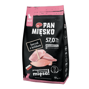 PAN MIĘSKO Kurczak Z Królikiem Dla Kociąt XS 10kg