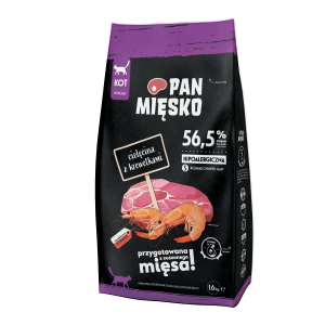 PAN MIĘSKO Cielęcina Z Krewetkami Dla Kota S 1,6kg