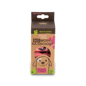 Zolux Starchbag Kompostowalne Bioworki Na Odchody Różowy 15szt