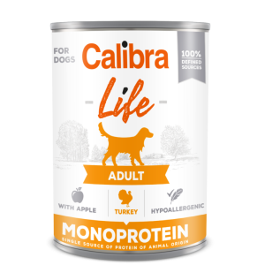 Calibra Dog Life Adult Turkey With Apples Karma Dla Psa 400g