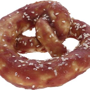 Precel XXL z surowej skóry z kaczką 10x10 cm 75 g