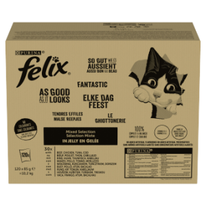 Felix Fantastic Karma Dla Kotów Wybór Smaków 120x85g