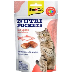 Gimcat Nutri Pockets Przysmak Łosoś Z Omega 3&6 Dla Kotów 60g