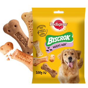 Pedigree Biscrok Ciasteczka Dla Dorosłych Psów W Kształcie Kostek Z Jagnięciną, Kurczakiem I Wołowiną 200g