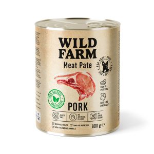 Wild Farm Pate Pork 800g – Mokra Karma z Wieprzowiną dla Psów