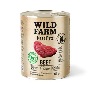 Wild Farm Pate Beef 800g – Mokra Karma z Wołowiną dla Psów