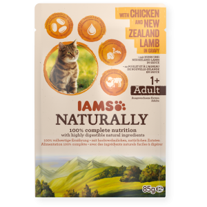 IAMS Naturally Z Kurczakiem I Jagnięciną Nowozelandzką W Sosie 85g