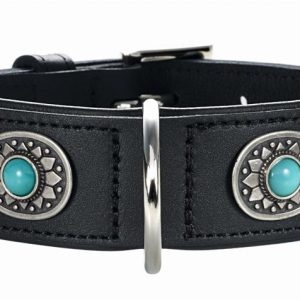 Hunter Sioux Skórzana Obroża Dla Psa Czarna 50cm