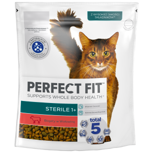 PERFECT FIT Sterile 1+ Z Wołowiną 750g