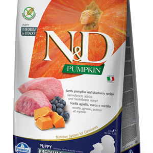Farmina N&D Pumpkin Grain Free Canine Puppy Medium&Maxi Lamb&Blueberry 2,5kg