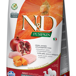 Farmina N&D Pumpkin Grain Free Canine Adult Medium&Maxi Chicken&Pomegranate 12kg