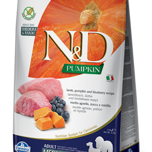 Farmina N&D Pumpkin Grain Free Canine Adult Medium&Maxi Lamb&Blueberry 2,5kg