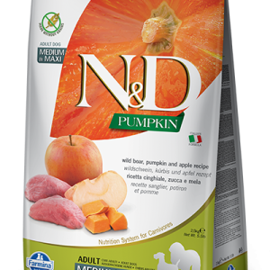 Farmina N&D Pumpkin Grain Free Canine Adult Medium&Maxi Boar&Apple 2,5kg